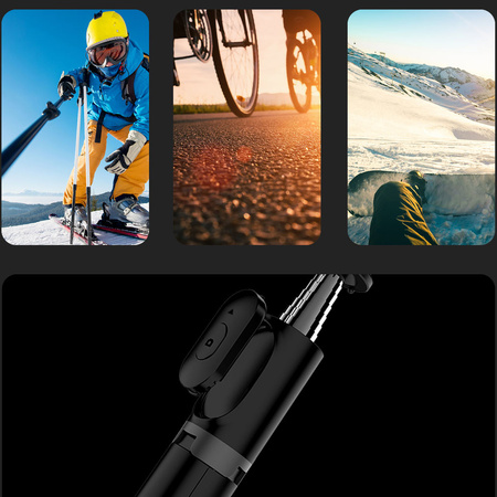 Kijek do selfie / tripod z pilotem Bizon Accessories Selfie Simple, czarny