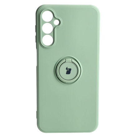 Etui Bizon Case Silicone Ring Sq do Samsung Galaxy A24, jasnozielone