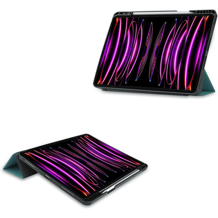 Etui Bizon Case Tab Lizard do Apple iPad Pro 12.9 2022/2021/2020/2018, ciemnozielone