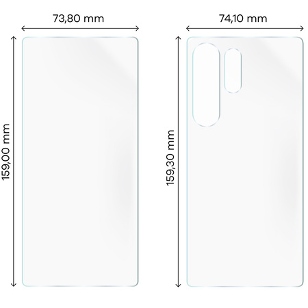 Folia hydrożelowa na tył i przód Bizon Glass Hydrogel Pack do Galaxy S25 Ultra