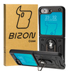 Etui Bizon Case Shield Ring do Galaxy Z Flip5, czarne