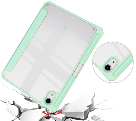 Etui Bizon Case Tab Clear Matt do Apple iPad Mini (A17 Pro) 2024 / iPad Mini 6 2021, miętowe