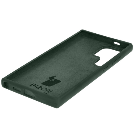 Silikonowe etui Bizon Soft Case do Galaxy S24 Ultra, ciemnozielone