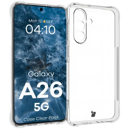 Elastyczne etui + 2x szkło hartowane Bizon Case Clear Pack do Galaxy A26 5G