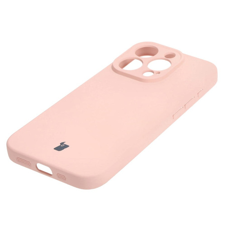 Etui Bizon Case Silicone do Apple iPhone 15 Pro, jasnoróżowe