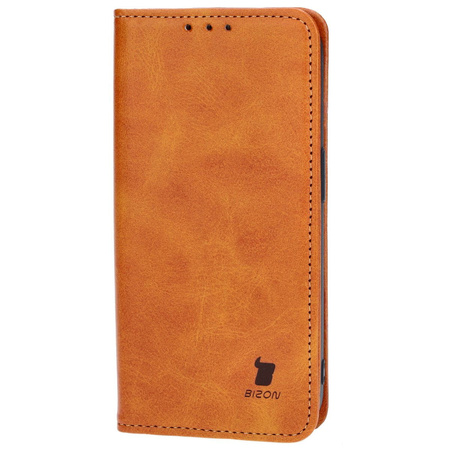 Etui z klapką Bizon Case Pocket Pro do iPhone 14 Pro, brązowe