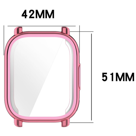 Etui Bizon Case Watch Felipe do Xiaomi Redmi Watch 5 Lite, różowe