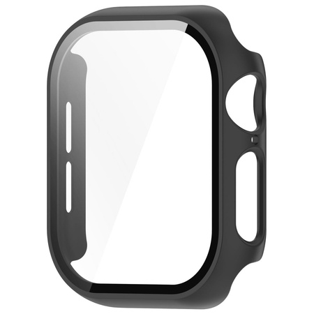 Etui ze szkłem do zegarka Bizon Case+Glass Watch do Apple Watch 10 42mm, czarne