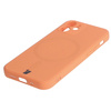 Etui Bizon Case Silicone Magnetic Sq do Apple iPhone 12 Mini, marchewkowe