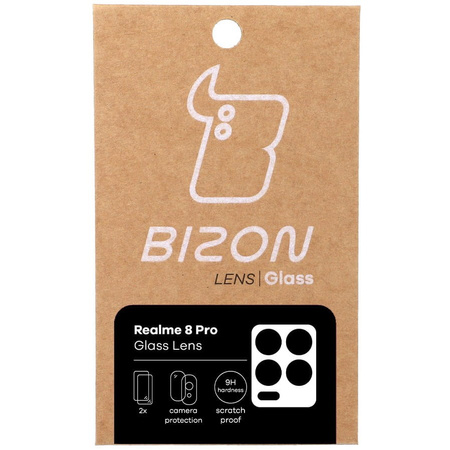 Szkło na aparat Bizon Glass Silk Lens dla Realme 8 Pro, 2 sztuki