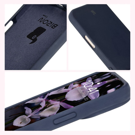 Silikonowe etui Bizon Soft Case do iPhone 16, ciemnoniebieskie