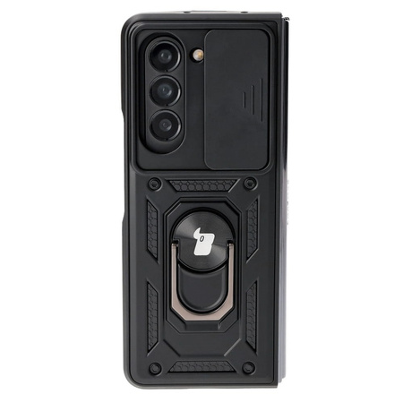 Etui Bizon Case CamShield Ring do Samsung Galaxy Z Fold5, czarne