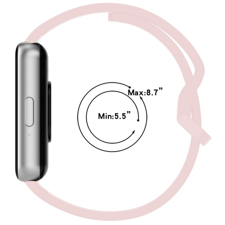 Pasek Bizon Strap Watch Silicone do Galaxy Fit 3, różowy