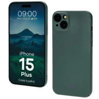 Etui Bizon Case Łupka do iPhone 15 Plus, zielone