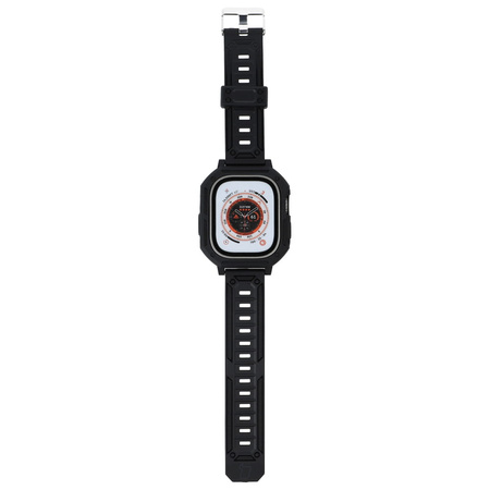 Etui z paskiem Bizon Strap + Case Watch Armor do Apple Watch Ultra 49mm, czarne