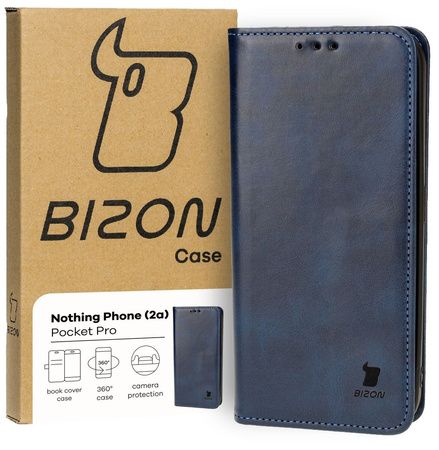 Etui z klapką Bizon Case Pocket Pro do Nothing Phone (2a) / (2a) Plus, granatowe