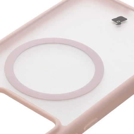 Etui z pierścieniem magnetycznym Bizon Case MatteO do Realme GT 7 / 7T, przydymione-różowe