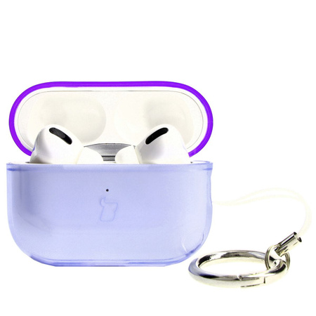 Etui Bizon Case Headphone Clear do Airpods Pro 2, przezroczysto-fioletowe