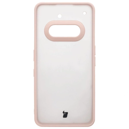 Etui Bizon Case Angelo do Nothing Phone (3a), półprzezroczyste z różową ramką