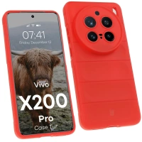 Pancerne etui Bizon Case Tur do Vivo X200 Pro, czerwone