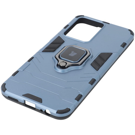 Etui Bizon Case Armor Ring do VIVO Y16, niebieskie