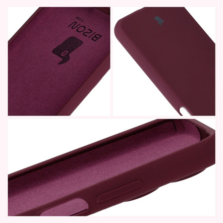 Silikonowe etui Bizon Soft Case do Motorola Moto G35 5G, ciemnofioletowe