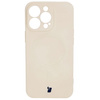 Etui silikonowe z pierścieniem magnetycznym Bizon Case Silicone Magnetic do iPhone 13 Pro, beżowe