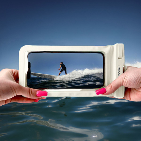 Etui wodoszczelne Bizon Case Hydrowrap, 2 sztuki, ecru