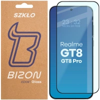 Szkło hartowane Bizon Glass Edge 2 do Realme GT 8 / GT 8 Pro, czarna ramka