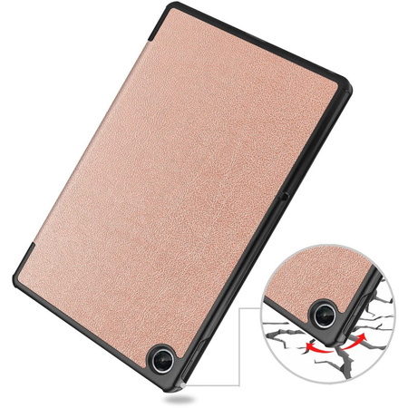 Etui Bizon Case Tab Croc do Lenovo Tab M10 Plus Gen 3, różowozłote