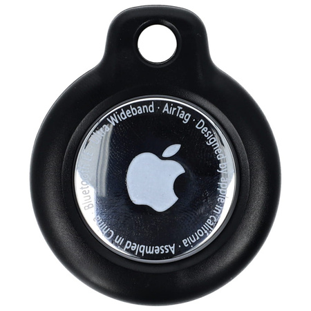 Etui Bizon Case Locator Keychain do Apple AirTag, czarne