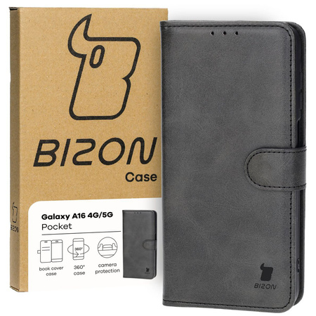Etui z klapką Bizon Case Pocket do Galaxy A16 4G/5G, czarne