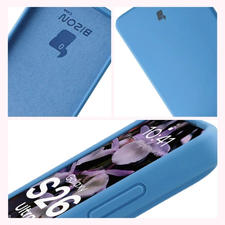 Silikonowe etui Bizon Soft Case do Galaxy S26 Ultra, niebieskie