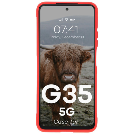 Pancerne etui Bizon Case Tur do Motorola Moto G35 5G, czerwone