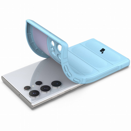 Pancerne etui Bizon Case Tur do Galaxy S22 Ultra, jasnoniebieskie