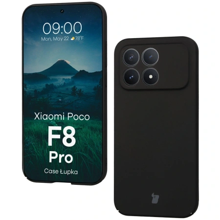 Etui Bizon Case Łupka do Xiaomi POCO F8 Pro, czarne