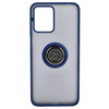 Etui z uchwytem na palec Bizon Case Hybrid Ring do Motorola Moto G13 / G23 / G53 5G, przydymione z granatową ramką