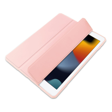 Etui Bizon Case Tab Clear Matt do Apple iPad 9 10.2 2021 / iPad 8 2020/ iPad 10.2 2019, jasnoróżowe