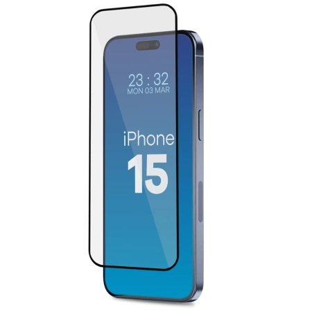 Szkło hartowane z ramką do łatwej aplikacji Bizon Glass Aplikator do iPhone 15, 2 sztuki