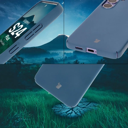 Etui Bizon Case Łupka do Galaxy S24 Plus, niebieskie