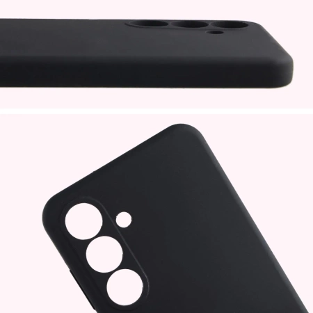 Silikonowe etui Bizon Soft Case do Galaxy S25 FE, czarne