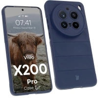 Pancerne etui Bizon Case Tur do Vivo X200 Pro, granatowe