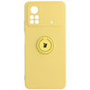 Etui Bizon Case Silicone Ring do Xiaomi Poco X4 Pro 5G, żółte