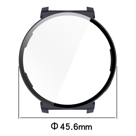 Etui ze szkłem do zegarka Bizon Case Watch Adamo do Huawei Watch GT 5 Pro 42 mm, niebieskie