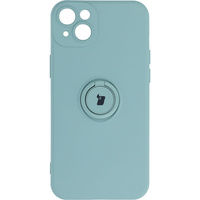 Etui Bizon Case Silicone Ring Sq do iPhone 14 Plus, turkusowe