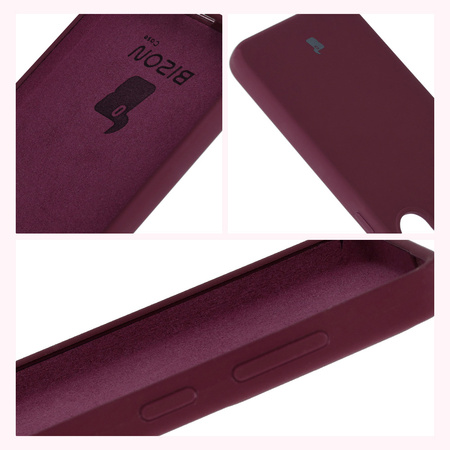 Silikonowe etui Bizon Soft Case do Galaxy S25 Plus, ciemnofioletowe
