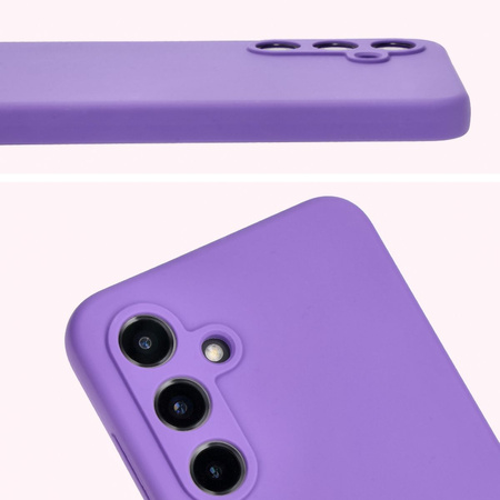 Silikonowe etui Bizon Soft Case do Galaxy S24 FE, fioletowe