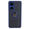 Etui z uchwytem na palec Bizon Case Hybrid Ring do Oppo A98 5G, przydymione z granatową ramką