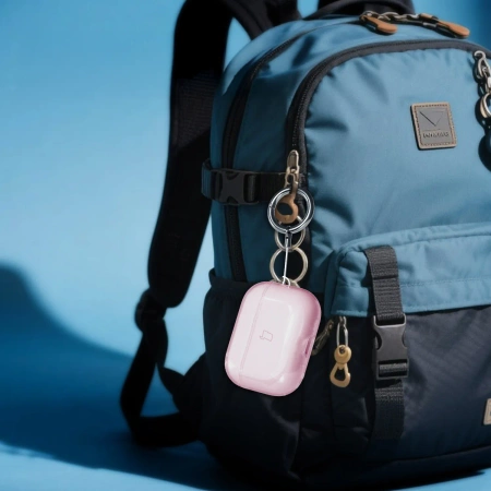 Elastyczne etui z karabińczykiem Bizon Case Headphone Clear do Samsung Galaxy Buds 3/3 Pro przeźroczyste