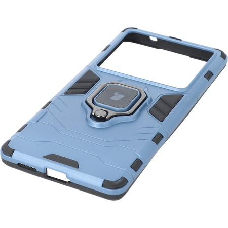 Etui Bizon Case Armor Ring do Vivo X80 Pro, niebieskie